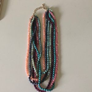 Multicolor bead necklace